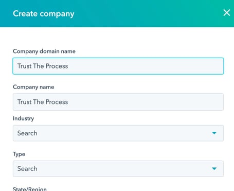 Create Company Section and Fields